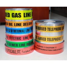 Aluminum underground detectable cable warning tape